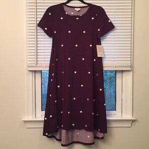 NWT LuLaRoe Purple Polka Dot Carly Dress